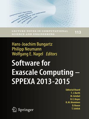 cover image of Software for Exascale Computing--SPPEXA 2013-2015